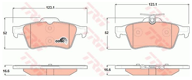 KLOCKI HAMULCOWE TYŁ TRW HKT400-TRW