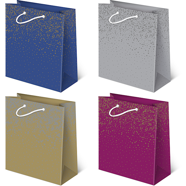 Torebki ozdobne XL set S-44 Metalic mini stars