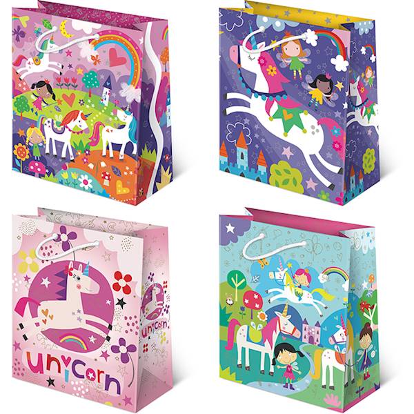 Torebki ozdobne XL set 111 Jednorożce / Unicorns