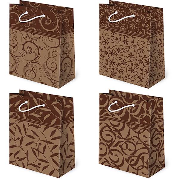 Torebki ozdobne T-4 KRAFT set 129 Esy floresy