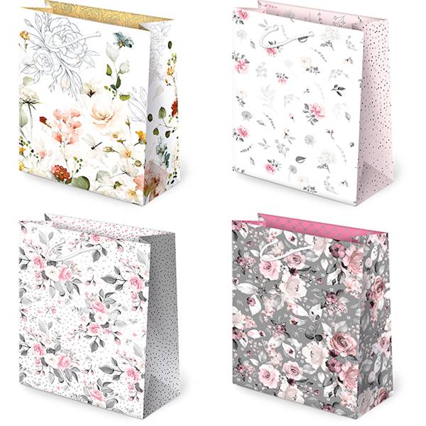 Torebki ozdobne T-2L set 106 Kwiaty mat