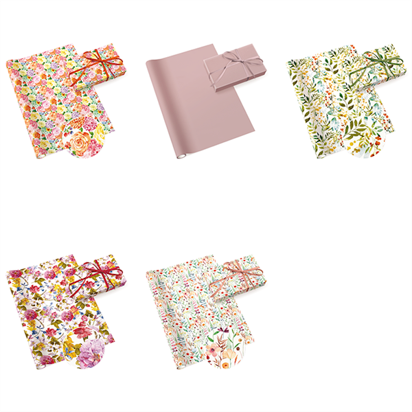 Papier ozdobny 2m 50 ark. Set 74: Kwiaty