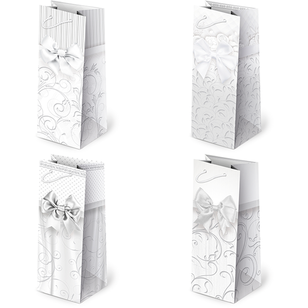 Torebki ozdobne AL-2 set 145 Kokardy białe