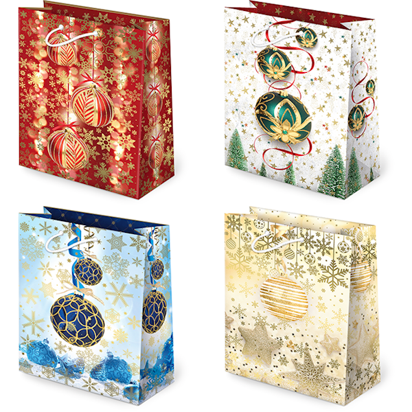 Torebki ozdobne T-2L set S-40 Christmas bulbs