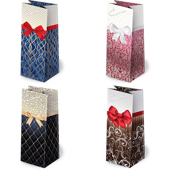 Torebki ozdobne AL-2 set 24 Kokardy ciemne