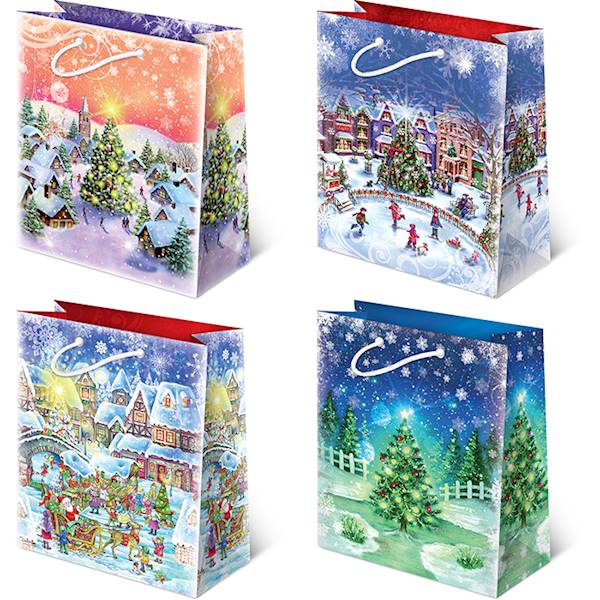 Torebki ozdobne XL set S-46 Christmas Night