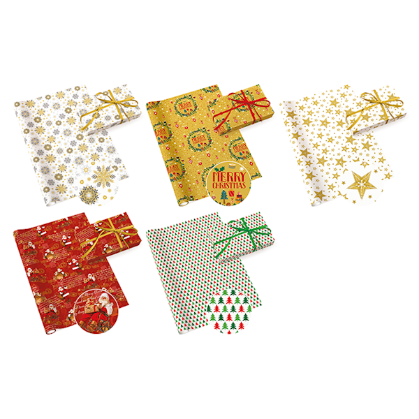 Papier 2m 50 arkuszy - S-33 Christmas stars