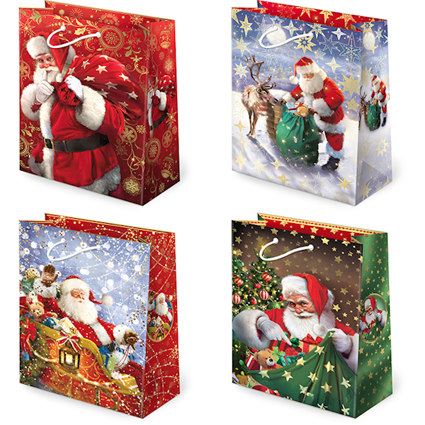 Torebki ozdobne T-16L set S-43 Mikołaj Realistyczn