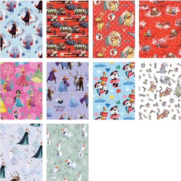 Papier ozdobny 2m 50 ark. ŚWIĘTA DISNEY