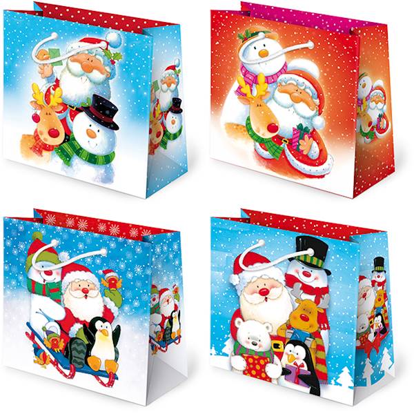 Torebki ozdobne T-3L set S-MIX Mikołaj Pozytywki