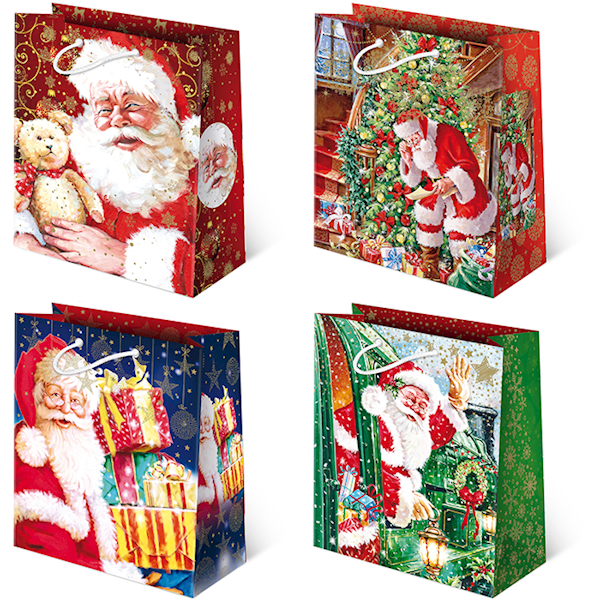 Torebki ozdobne T-8L set S-39 Mikołaj Klasyczny