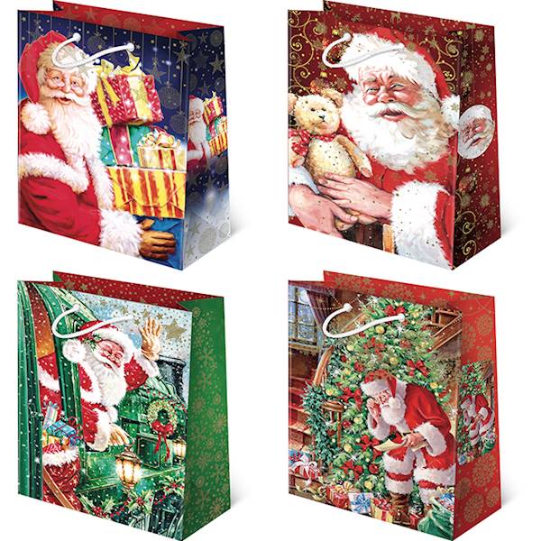 Torebki ozdobne T-10L set S-39 Mikołaj Klasyczny