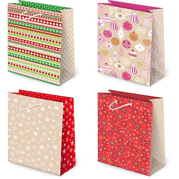 Torebki ozdobne T-2 KRAFT set S-1 Święta