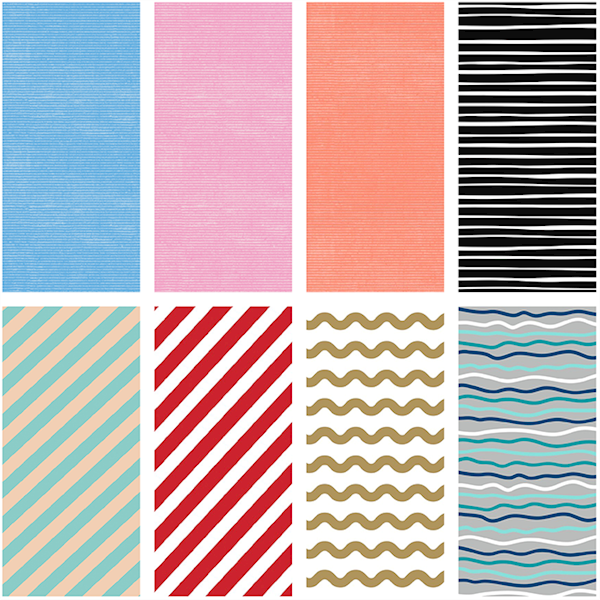 Papier ozdobny 2m 70 ark. Set 79: Paski/ Stripes