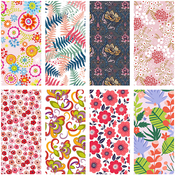 Papier ozdobny 2m 70 ark. Set 78: Fancy flowers