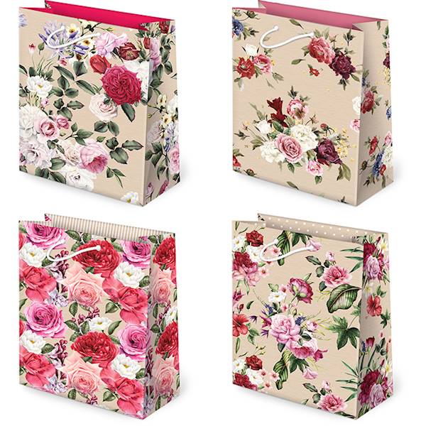 Torebki ozdobne T-2 KRAFT set 79 Romantic roses
