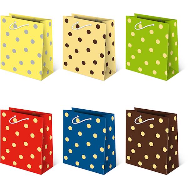 Torebki ozdobne T-8L set 142 Grochy