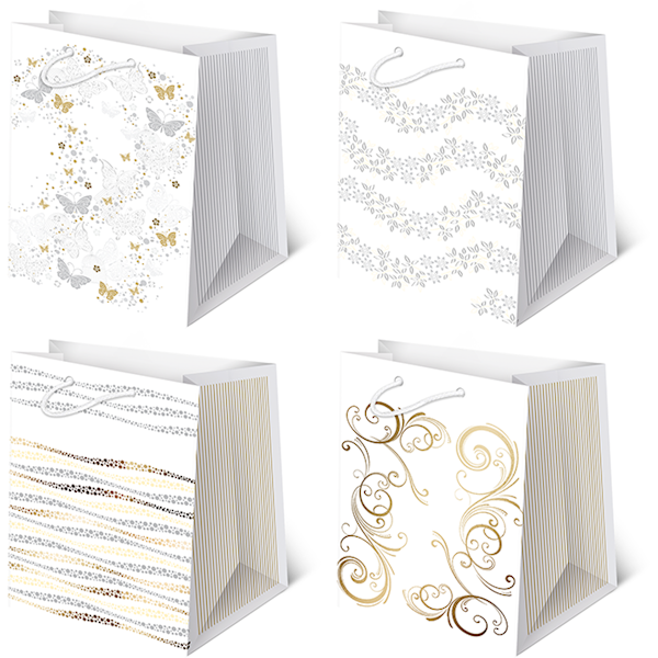 Torebki ozdobne T-16 AVANTGARDE set 37 Białe