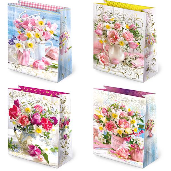 Torebki ozdobne T-2L set 118 Kwiat jasne