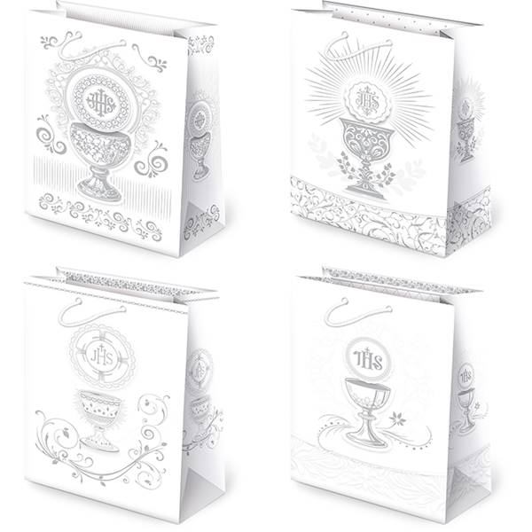 Torebki ozdobne T-2L set K10 Komunia srebro