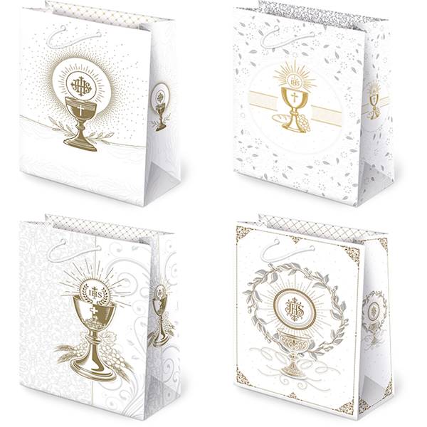 Torebki ozdobne T-2L set K9 Komunia złoto srebro