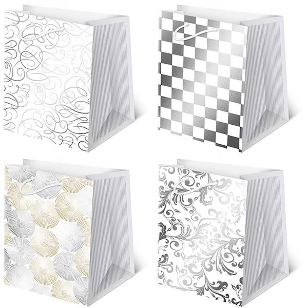 Torebki ozdobne T-16 AVANTGARDE set 4 Białe