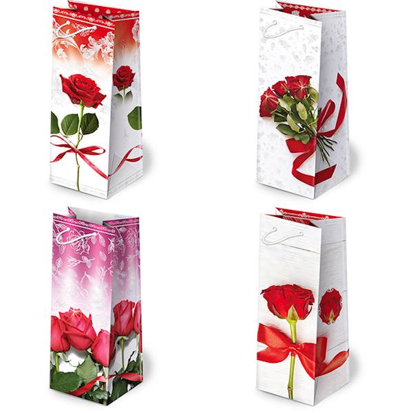 Torebki ozdobne AL-2 set 32 Czerwone róże