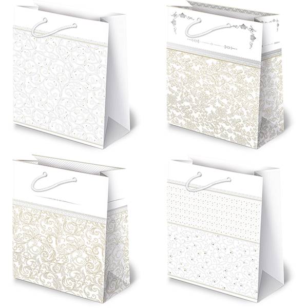 Torebki ozdobne T-10L set 5 Białe