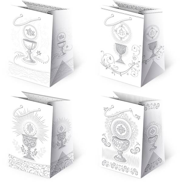 Torebki ozdobne T-5L set K10 Komunia srebro