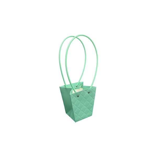 Torebka KT-1-9 - na kwiatek trapez - green (mint)