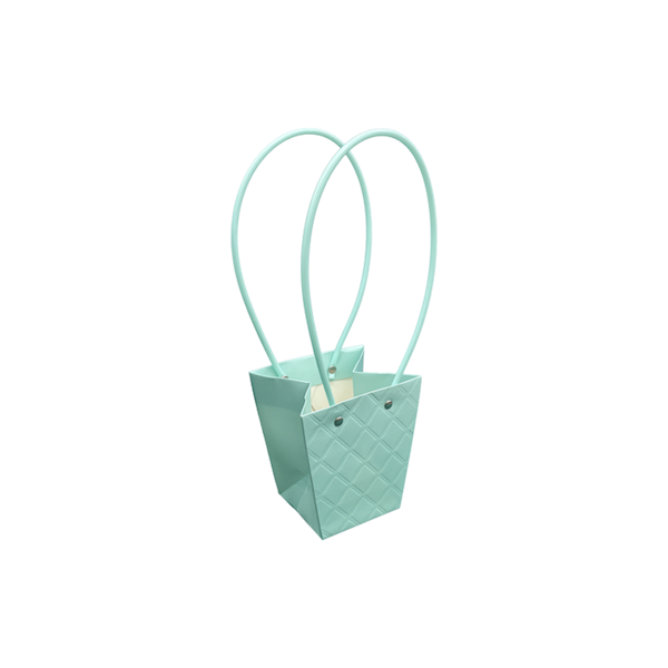 Torebka KT-1-32 - na kwiatek trapez - baby blue