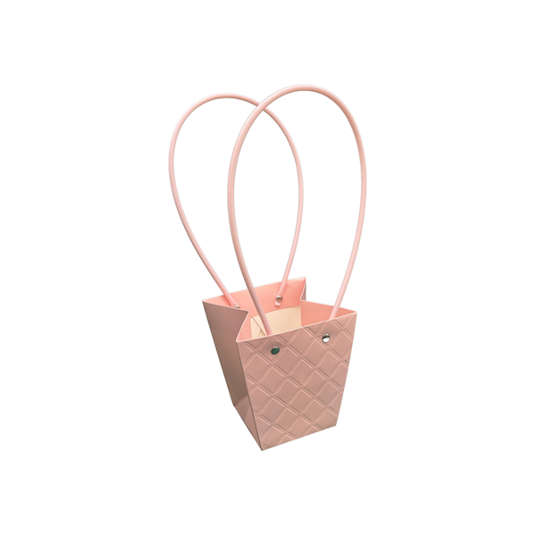 Torebka KT-1-3 - na kwiatek trapez - pink