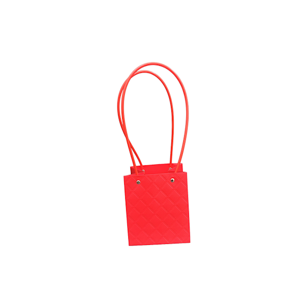 Torebka KK-2-6 - na kwiatek kwadrat - red