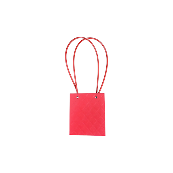 Torebka KK-2-6 - na kwiatek kwadrat - red