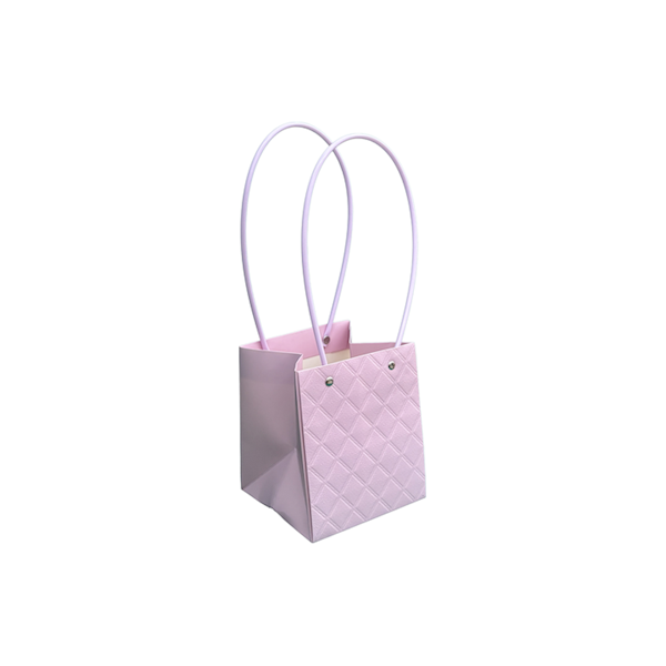 Torebka KK-2-4 - na kwiatek kwadrat - light purple
