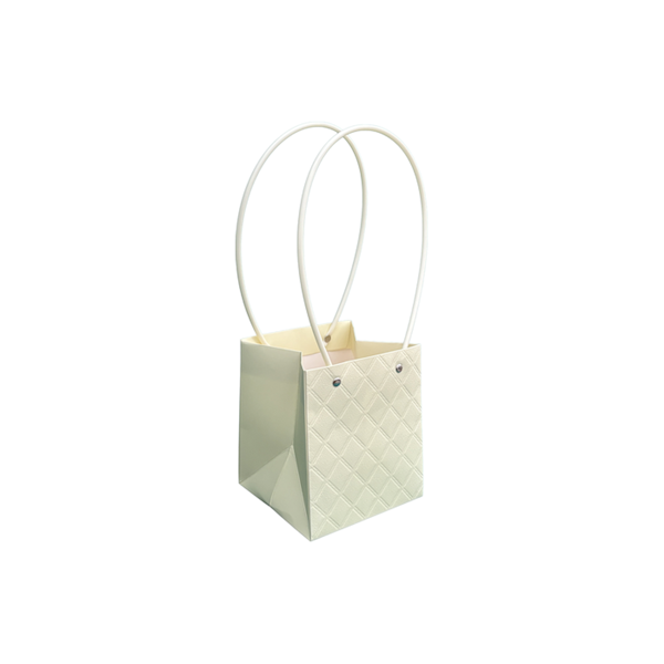 Torebka KK-2-2 - na kwiatek kwadrat - beige