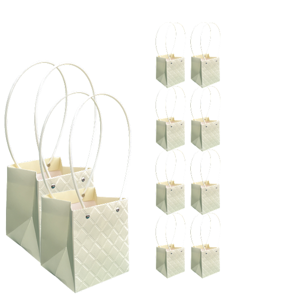 Torebka KK-2-2 - na kwiatek kwadrat - beige