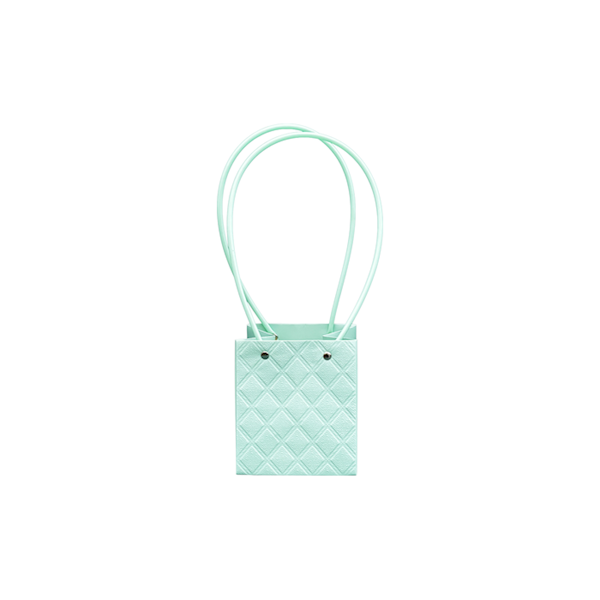 Torebka KK-1-9 - na kwiatek kwadrat - green (mint)
