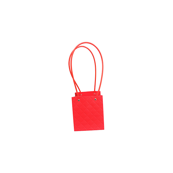 Torebka KK-1-6 - na kwiatek kwadrat - red
