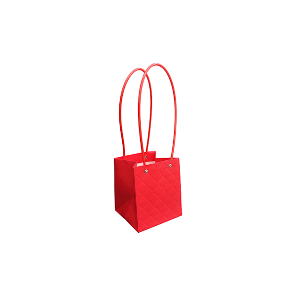 Torebka KK-1-6 - na kwiatek kwadrat - red