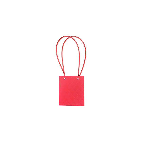 Torebka KK-1-6 - na kwiatek kwadrat - red
