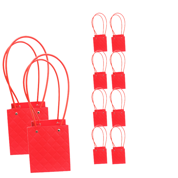 Torebka KK-1-6 - na kwiatek kwadrat - red