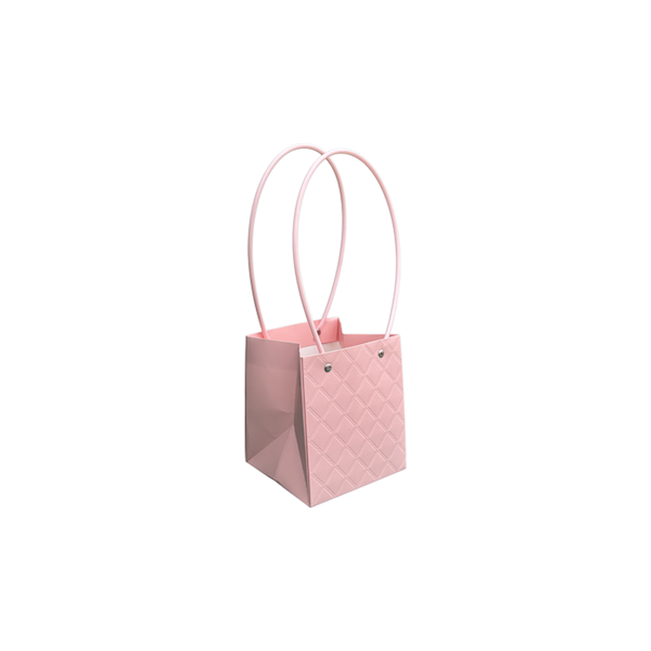 Torebka KK-1-3 - na kwiatek kwadrat - pink