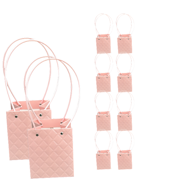 Torebka KK-1-3 - na kwiatek kwadrat - pink