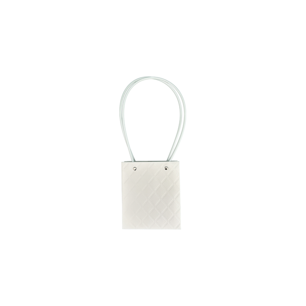 Torebka KK-1-1 - na kwiatek kwadrat - white