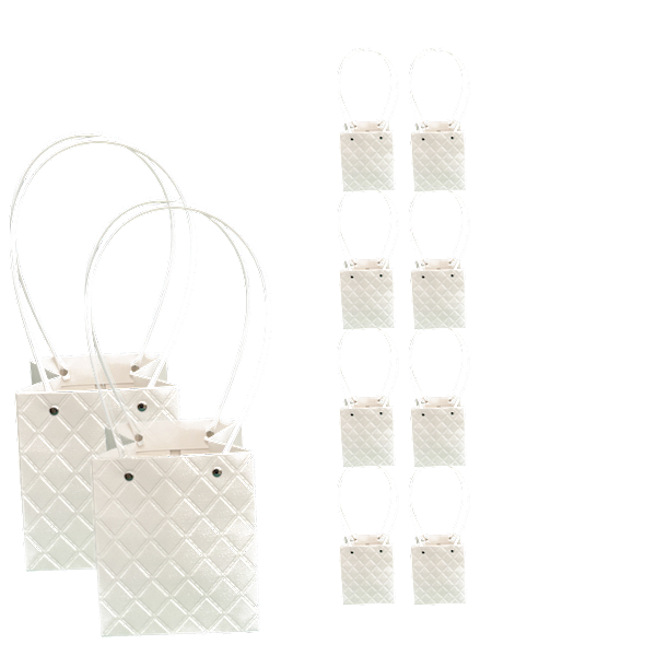Torebka KK-1-1 - na kwiatek kwadrat - white
