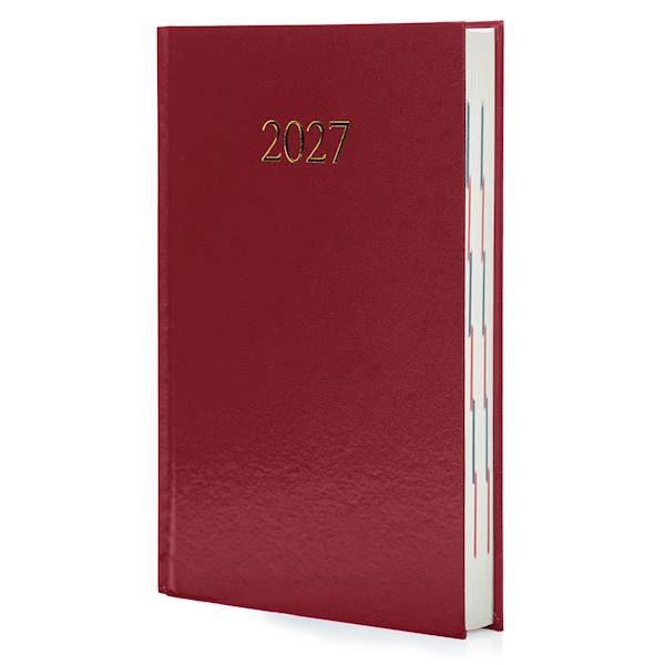 Kalendarz A5 2027 Smart Dzienny Bordowy