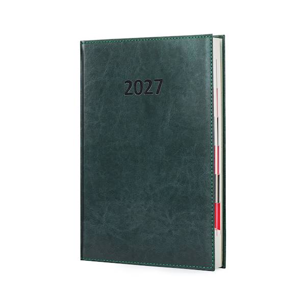 Kalendarz A4 2027 Lux Dzienny Zielony