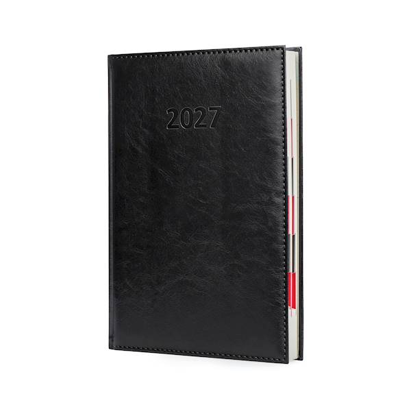 Kalendarz A4 2027 Lux Dzienny Czarny