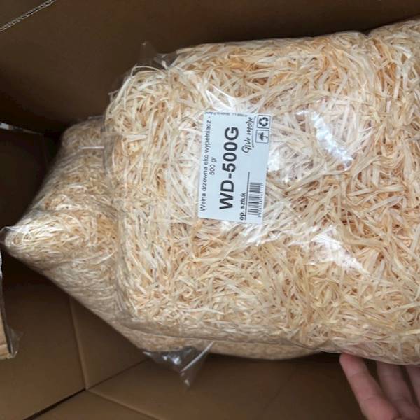 Karton 12op x 500 gr= 6 kg Wełna drzewna